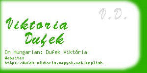 viktoria dufek business card