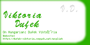 viktoria dufek business card